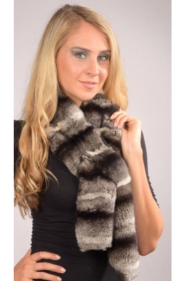 Rex-Chinchilla fur scarf